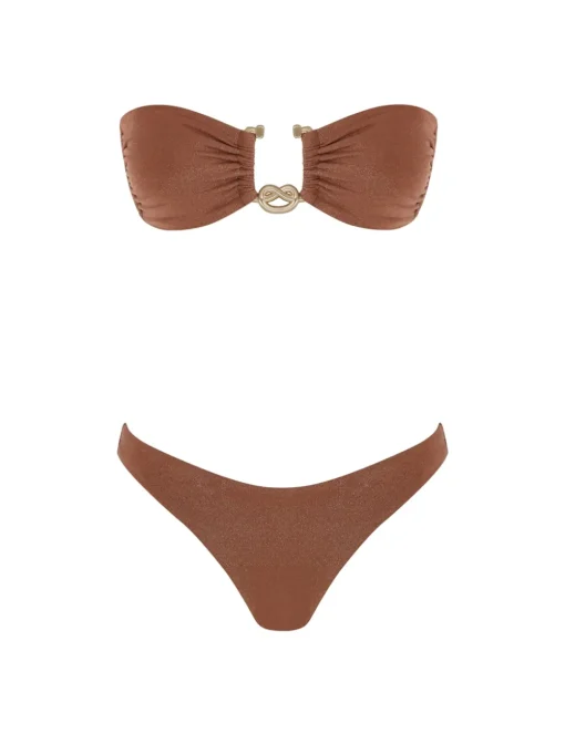 Ottie Metallic Knot Bikini