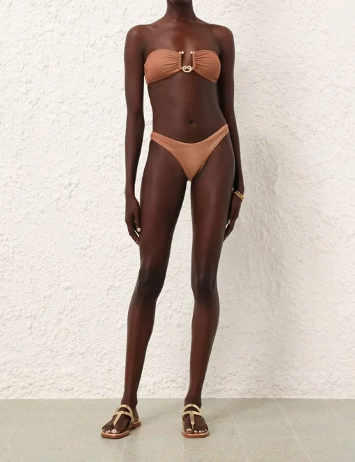 Ottie Metallic Knot Bikini