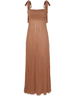 Ottie Metallic Tie Dress