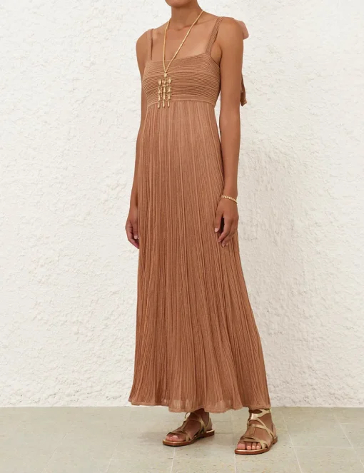 Ottie Metallic Tie Dress