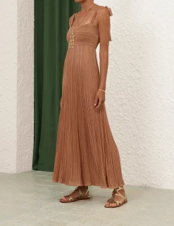 Ottie Metallic Tie Dress