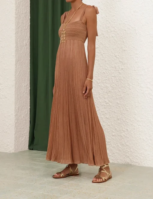 Ottie Metallic Tie Dress