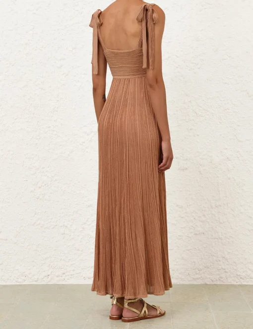 Ottie Metallic Tie Dress