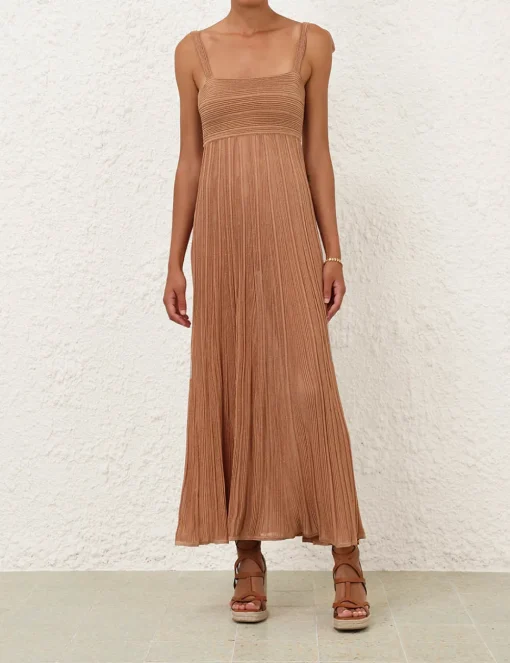 Ottie Metallic Tie Dress