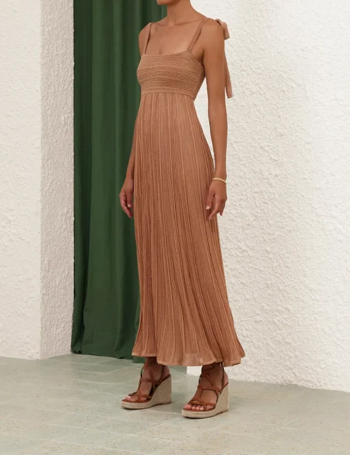 Ottie Metallic Tie Dress