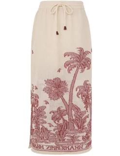 Ottie Palm Draw Waist Skirt