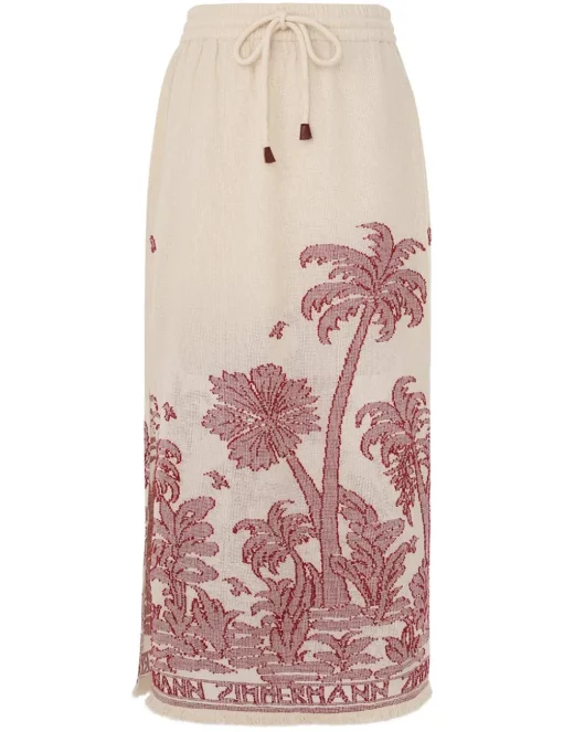Ottie Palm Draw Waist Skirt
