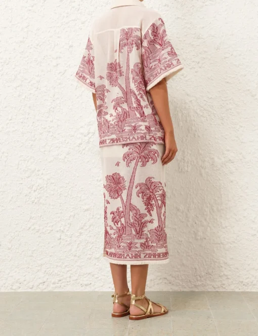 Ottie Palm Draw Waist Skirt