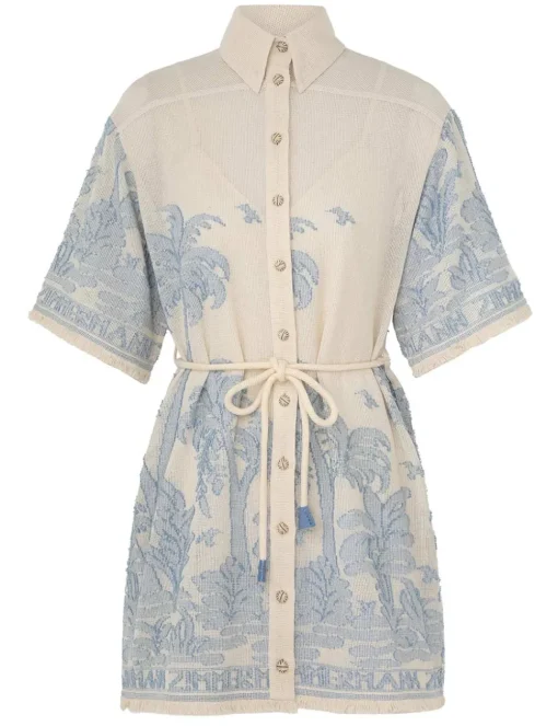 Ottie Palm Shirt Dress
