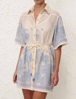 Ottie Palm Shirt Dress