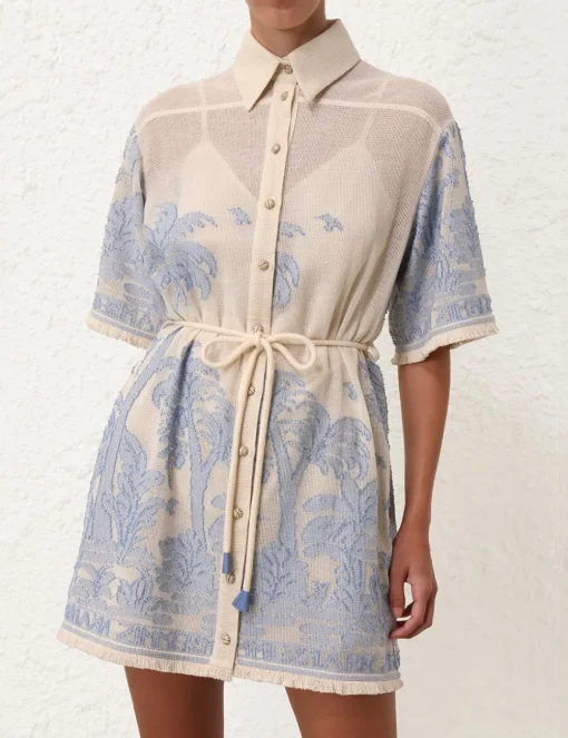 Ottie Palm Shirt Dress