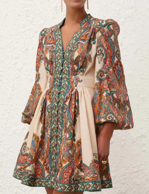 Ottie Plunge Mini Dress