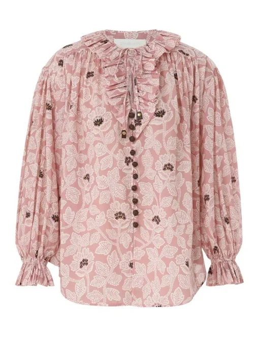 Ottie Ruffle Neck Top