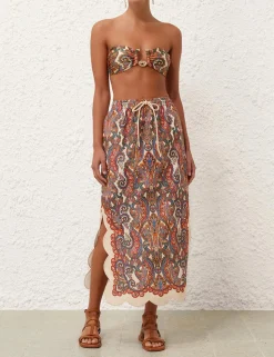 Ottie Scallop Midi Skirt