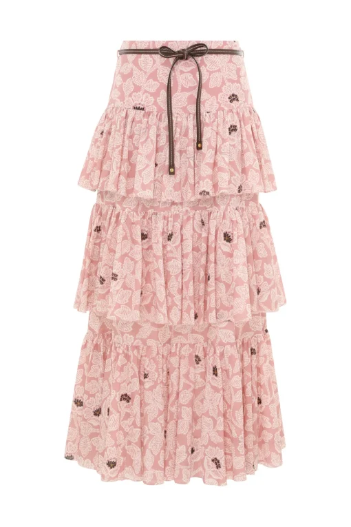 Ottie Tiered Midi Skirt