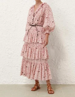 Ottie Tiered Midi Skirt
