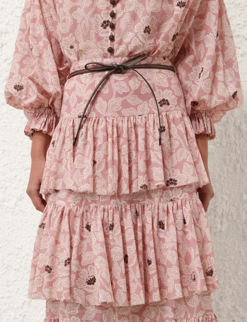 Ottie Tiered Midi Skirt