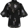 Pleated Buttoned Blouse