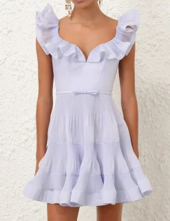 Pleated Frill Mini Dress