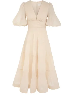 Pleated Midi Dress