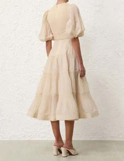 Pleated Midi Dress