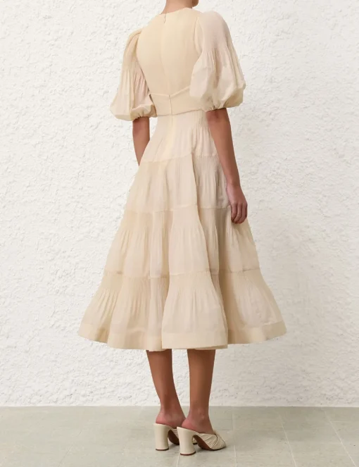 Pleated Midi Dress