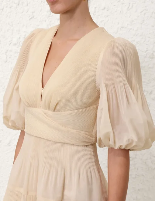 Pleated Midi Dress