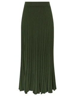 Pleated Midi Skirt