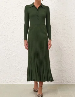 Pleated Midi Skirt