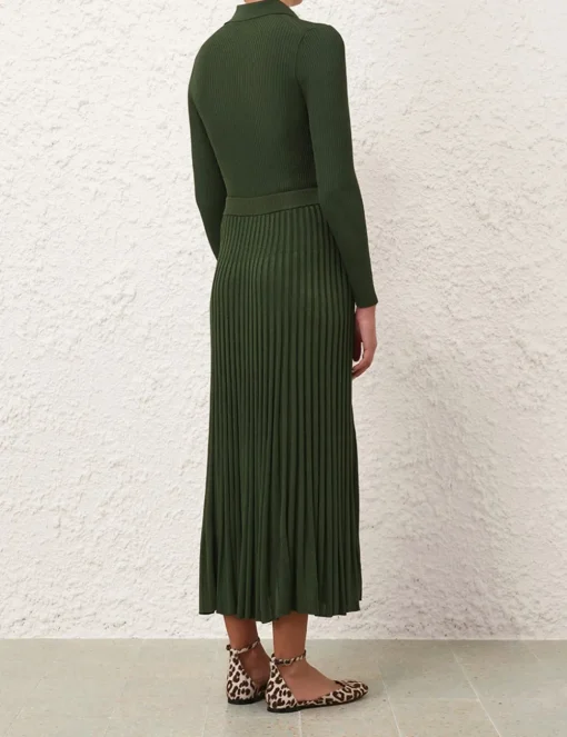 Pleated Midi Skirt