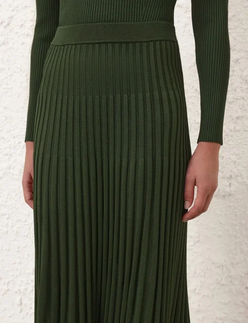 Pleated Midi Skirt