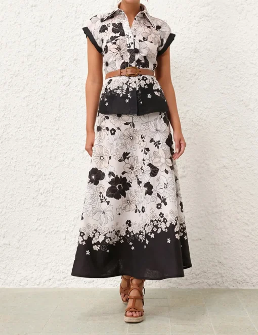 Pop Bias Midi Skirt