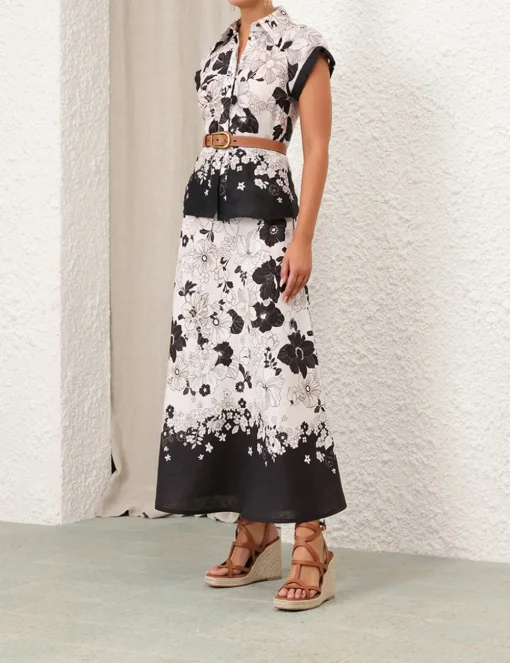 Pop Bias Midi Skirt