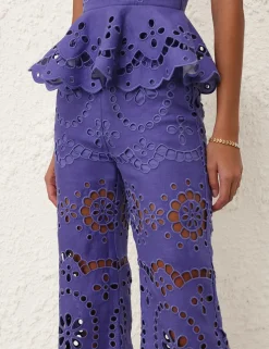 Pop Embroidered Crop Pant