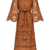 Pop Embroidered Midi Dress