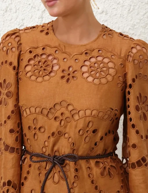 Pop Embroidered Midi Dress