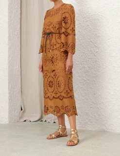 Pop Embroidered Midi Dress