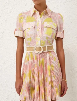 Pop Pleated Mini Dress