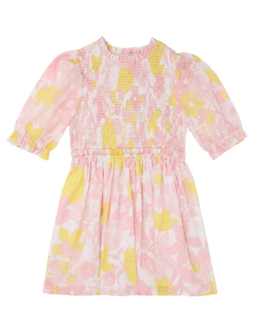 Pop Puff Sleeve Dress