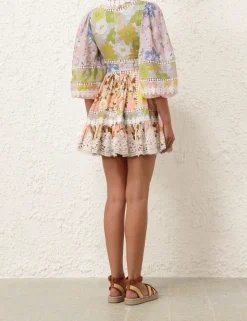 Pop Trimmed Mini Dress