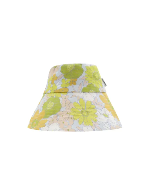 Printed Long Brim Bucket Hat