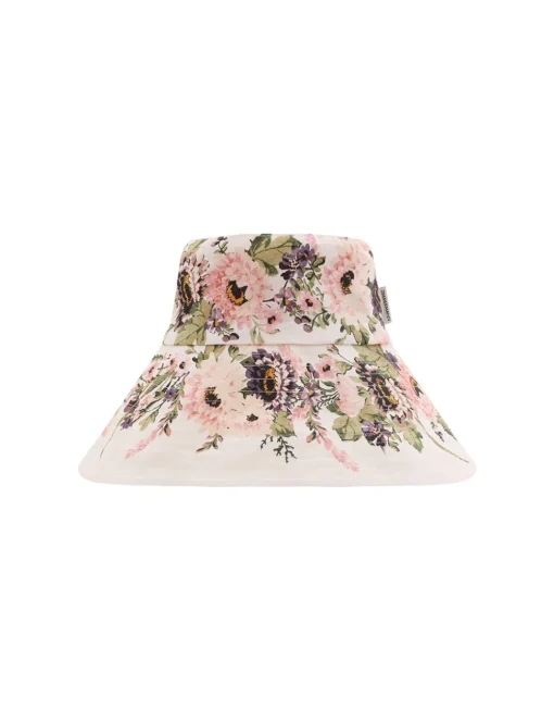 Printed Long Brim Bucket Hat