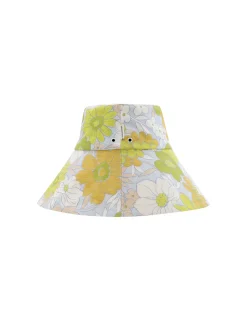 Printed Long Brim Bucket Hat