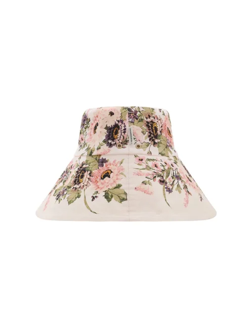Printed Long Brim Bucket Hat