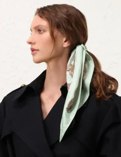 Printed Silk Diamond Scarf