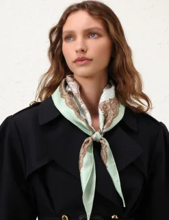 Printed Silk Diamond Scarf