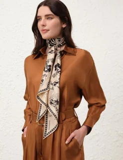 Printed Silk Neck Scarf