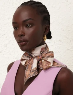 Printed Silk Neck Scarf