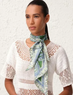 Printed Silk Neck Scarf