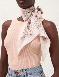 Printed Silk Neck Scarf
